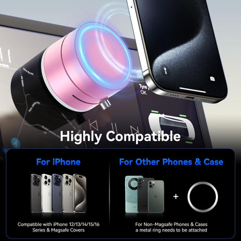 Vacuum Magnetic Car Phone Holder