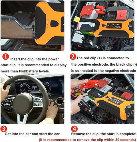 High Power _Portable Car jump Starter & Air Compressor ( multi function )